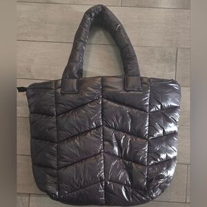 Nylon Puffy Oversize Tote Bag